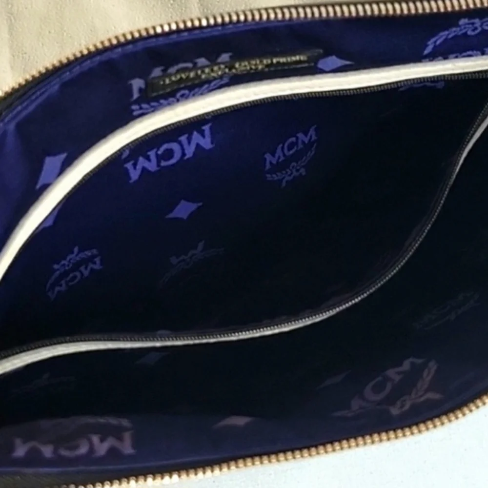 MCM Oversized Studded Clutch Pouch /Ipad Case - Picture 10 of 12